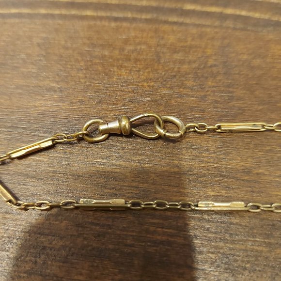 Vintage Simmons 1890-1920's Bar Link Pocket Watch Chain - Picture 4 of 11